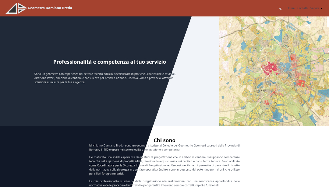 Screenshot del sito Geometra Breda